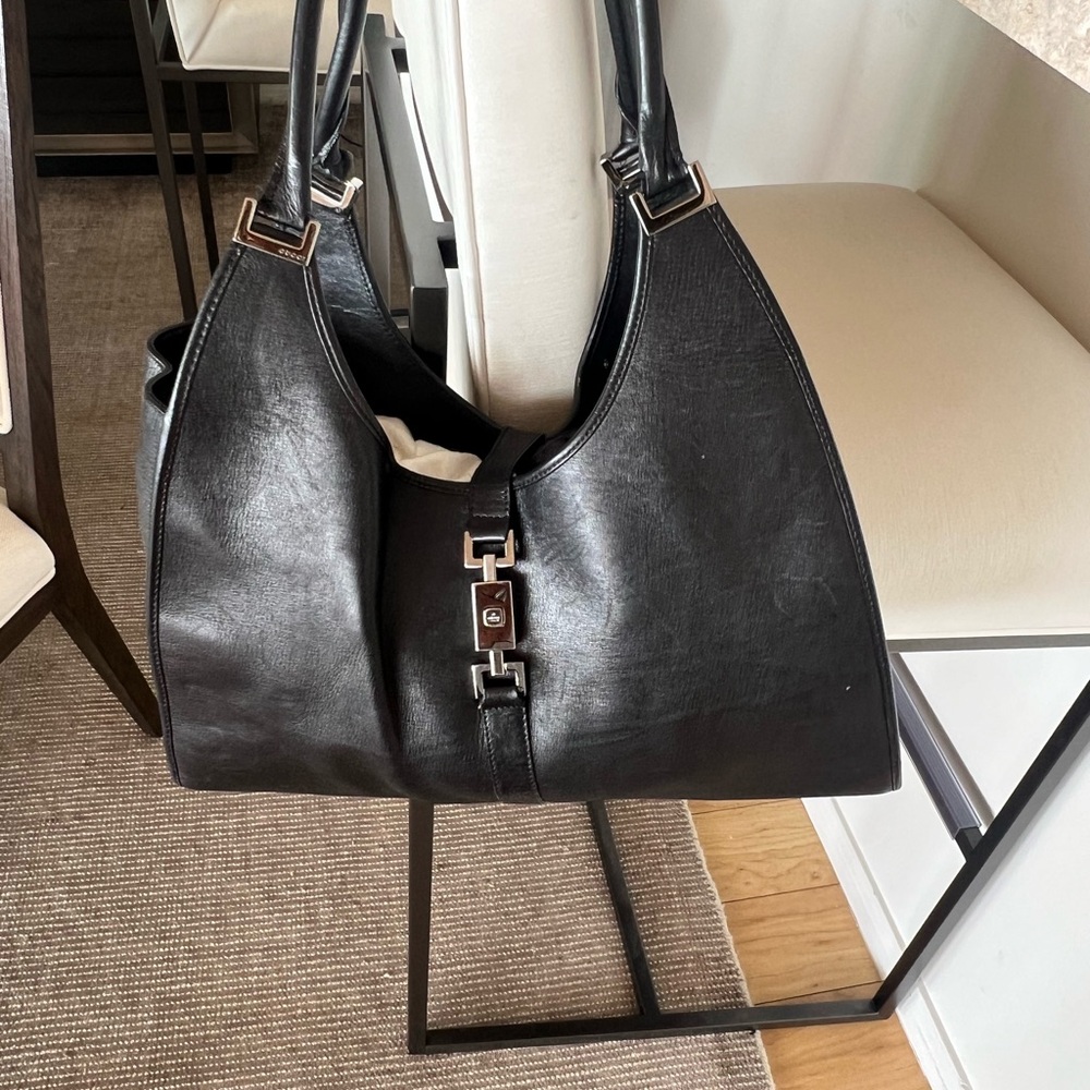 Gucci black hobo with matching wallet